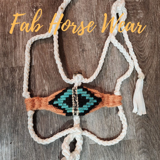 Custom Mule Tape Halter w/ Mohair Noseband