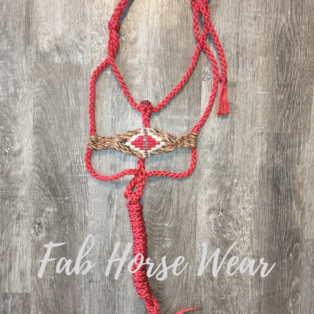 Custom Mule Tape Halter w/ Mohair Noseband