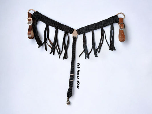Mule Tape Breast Collar w/ fringe