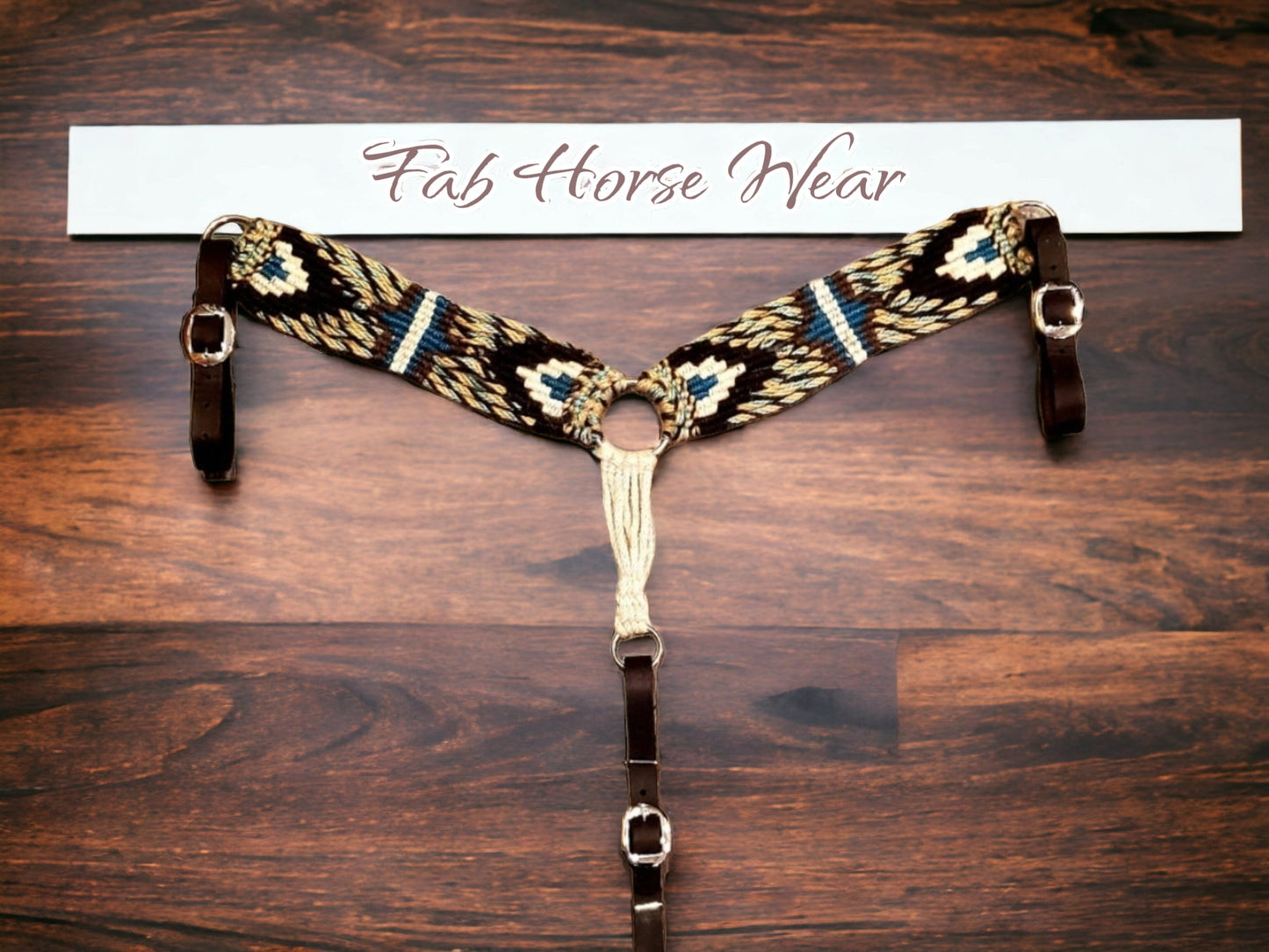 Mohair Breast Collar (natural, brown, teal)