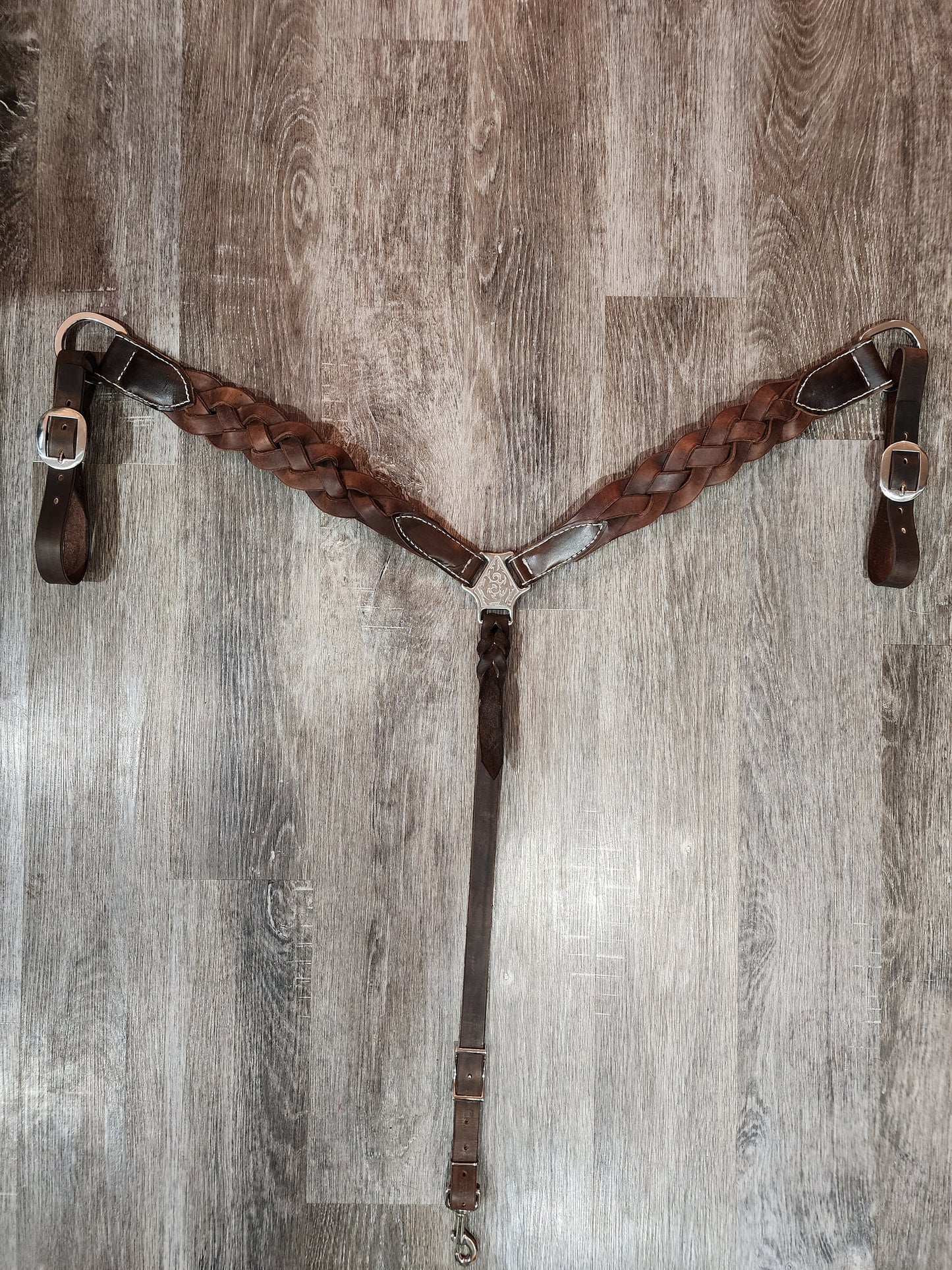 Braided Leather Breast Collar