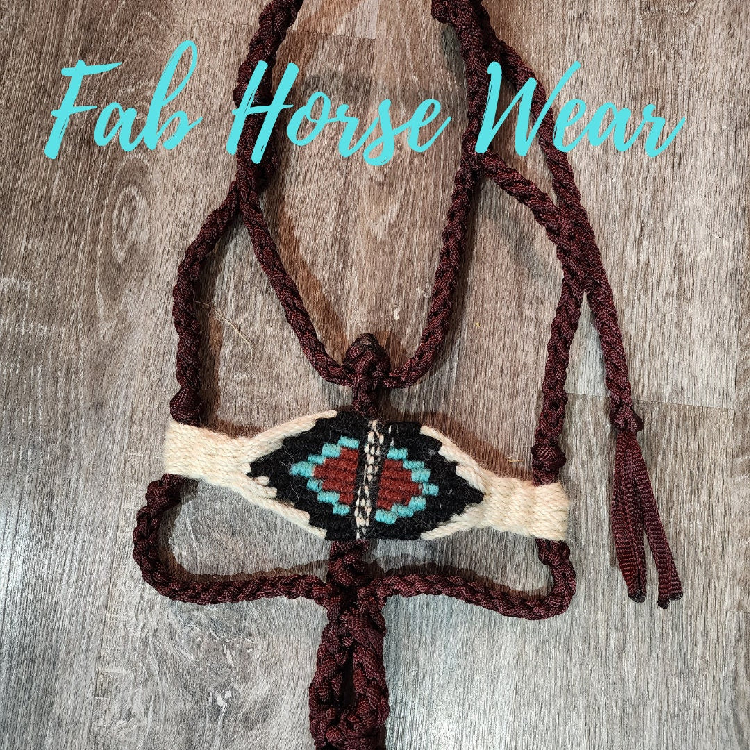Custom Mule Tape Halter w/ Mohair Noseband