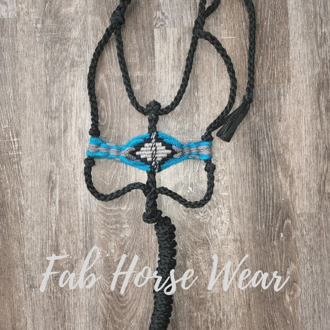 Custom Mule Tape Halter w/ Mohair Noseband