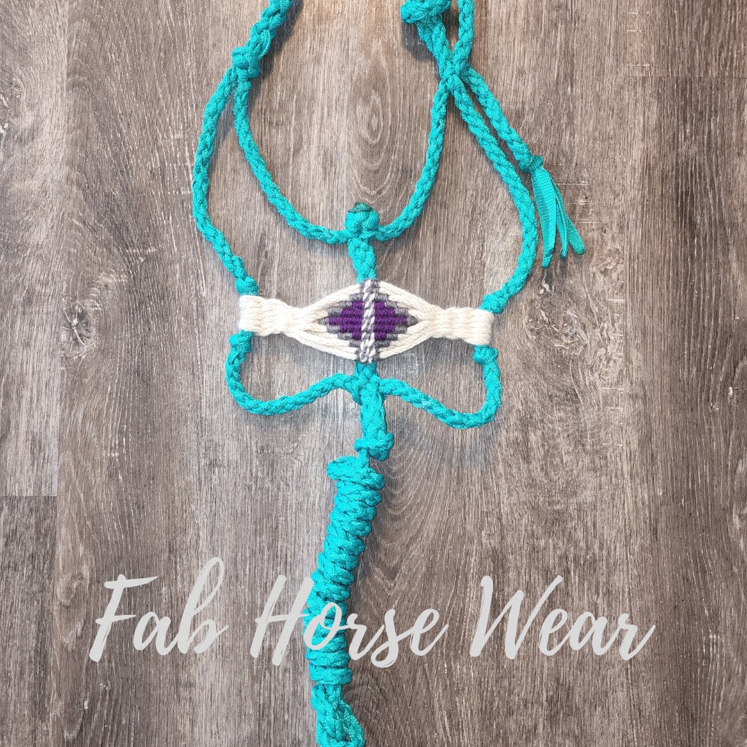 Custom Mule Tape Halter w/ Mohair Noseband