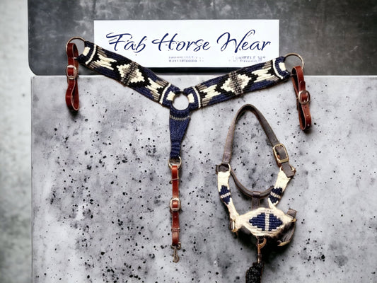 Mohair Breastcollar & Nylon/Mohair Halter Combo