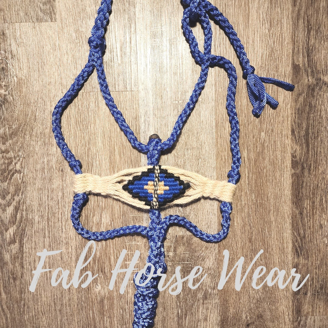 Blue Mule Tape Halter w/ Mohair Noseband