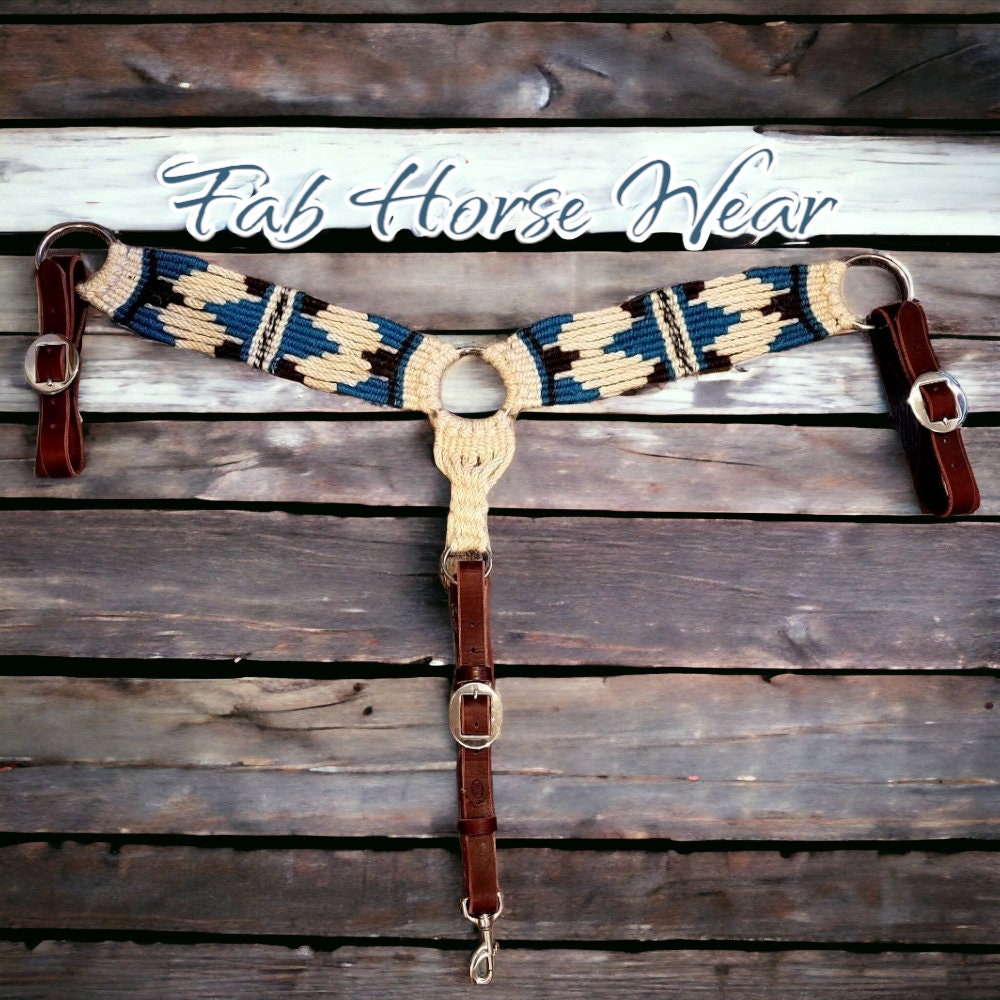 Mohair Breast Collar (natural, turquoise, black)