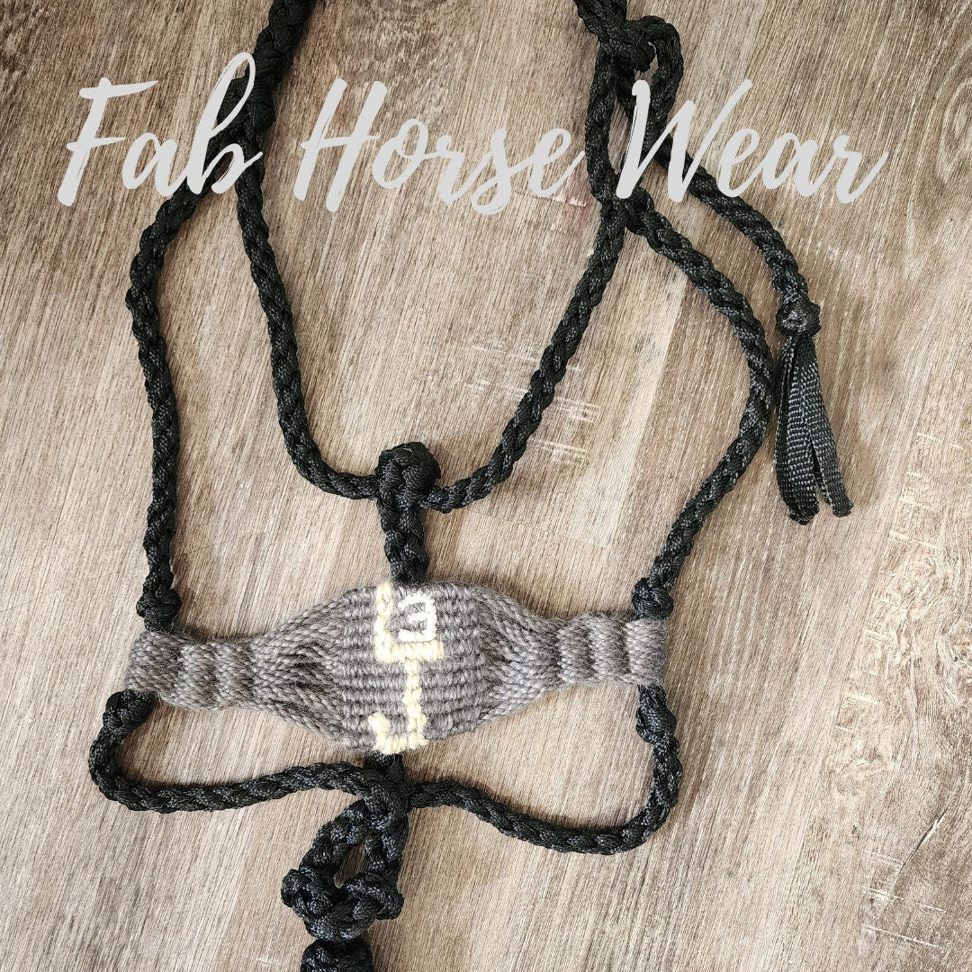 Custom Mule Tape Halter w/ Mohair Noseband