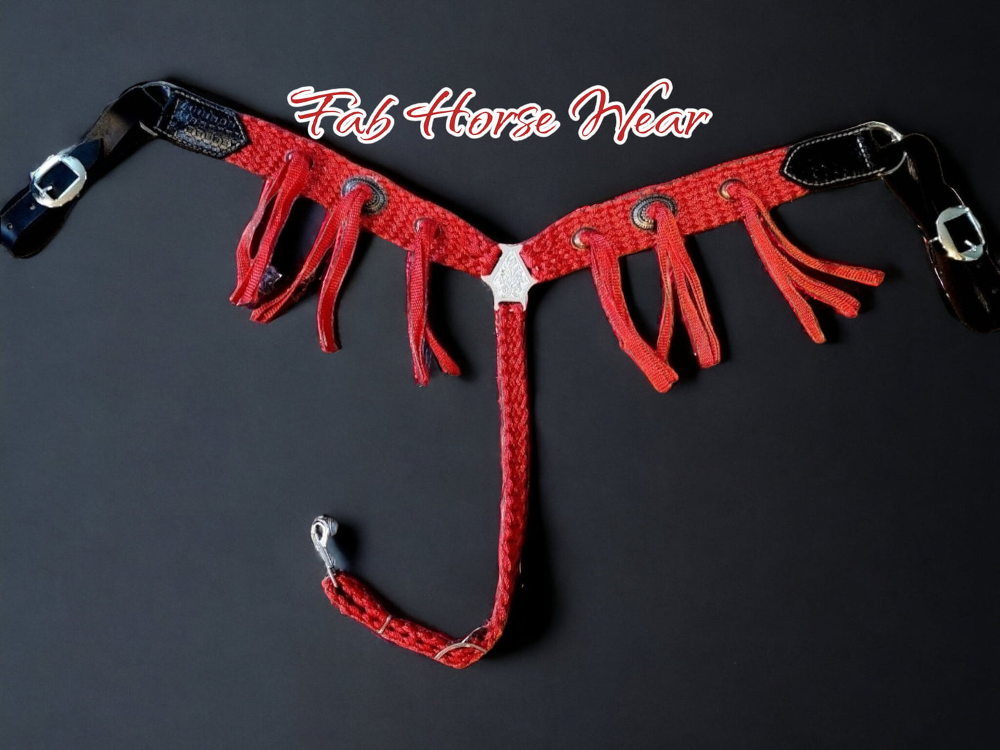 Mule Tape Breast Collar w/ (conchos & fringe) [CUSTOM]